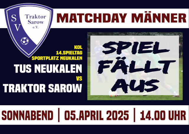 Spiel fällt aus